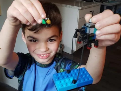a child with a toy
