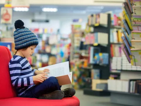 a child reading a book