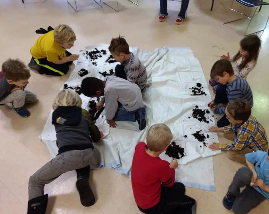 a group of people playing a game