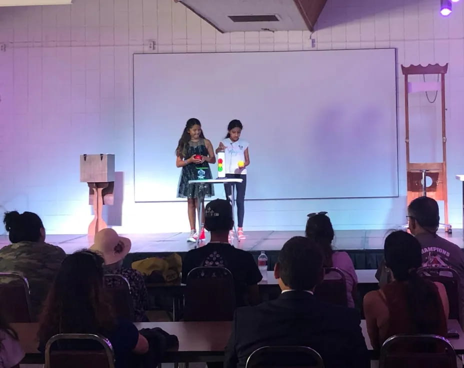 a group of people on a stage