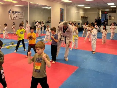 a group of children in a room