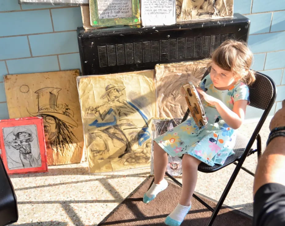 a child sitting in a chair