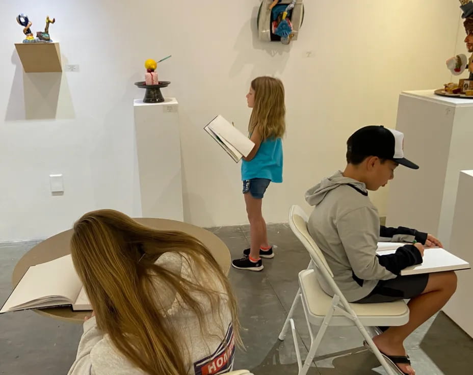 a group of people in a room