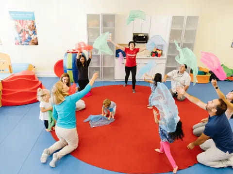 a group of people dancing
