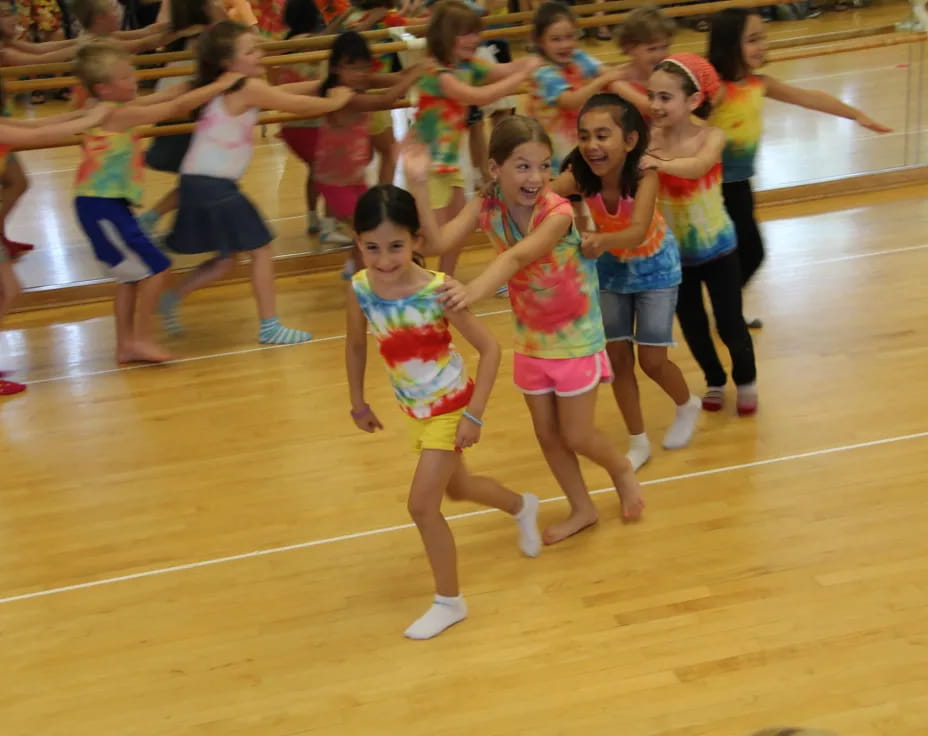 a group of girls dancing