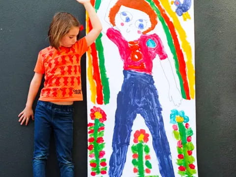 a child painting a picture
