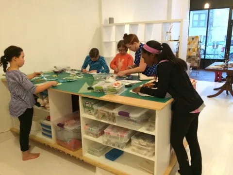 a group of people playing a game