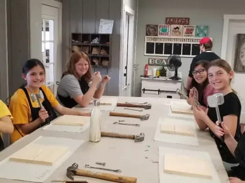 a group of people in a room