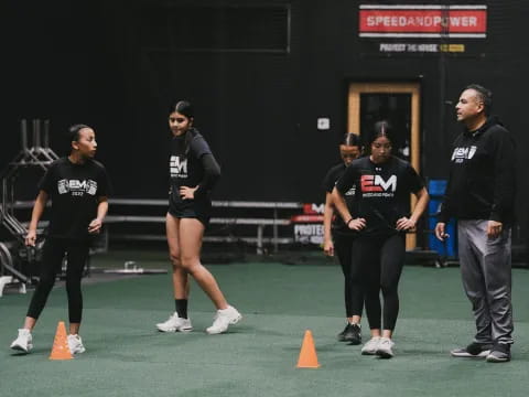 a group of people on a field