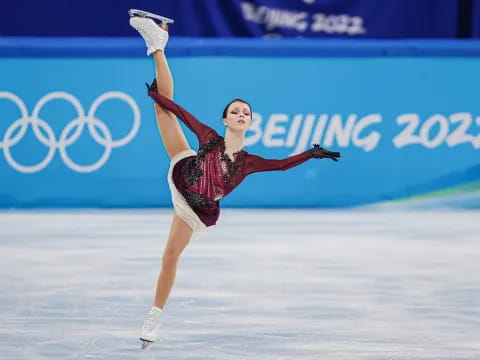 a woman ice skating