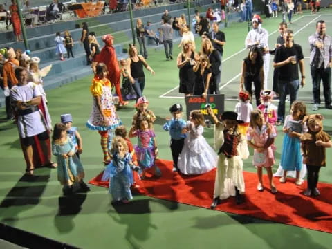 a group of people dancing