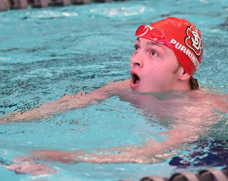 a person in a pool