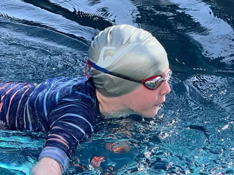 a person in a swimming pool