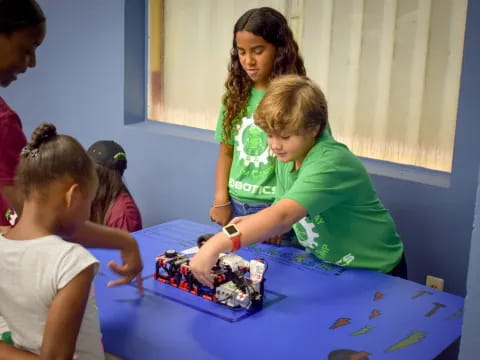 a group of people playing a game