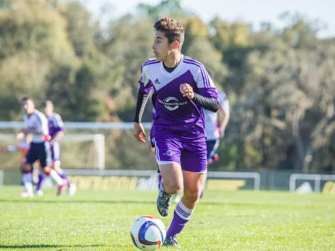 a person playing football