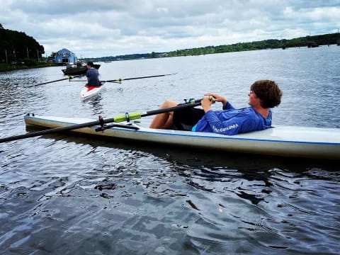 a person in a kayak