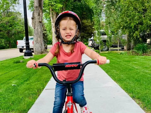 a child riding a bike