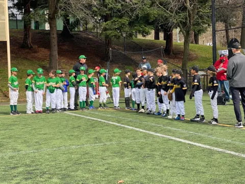 a group of kids in uniform