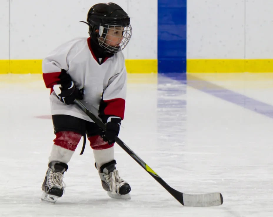 a hockey player on the ice