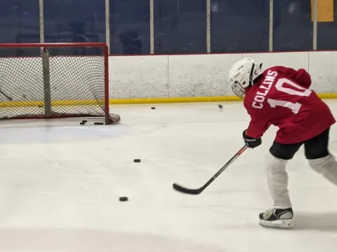a hockey player on the ice
