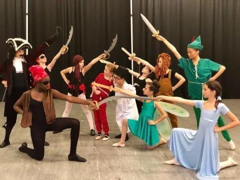 a group of people dancing