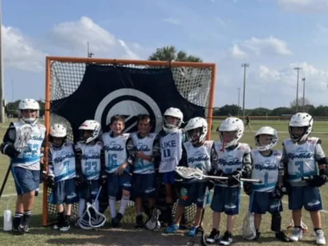 a group of kids wearing helmets