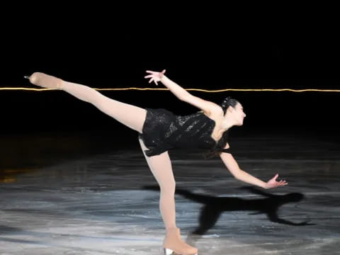 a woman dancing on ice