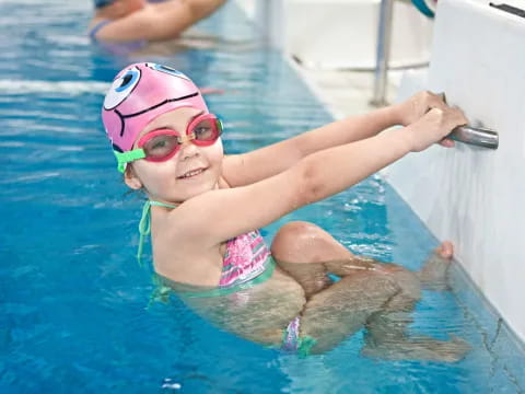 a child in a pool
