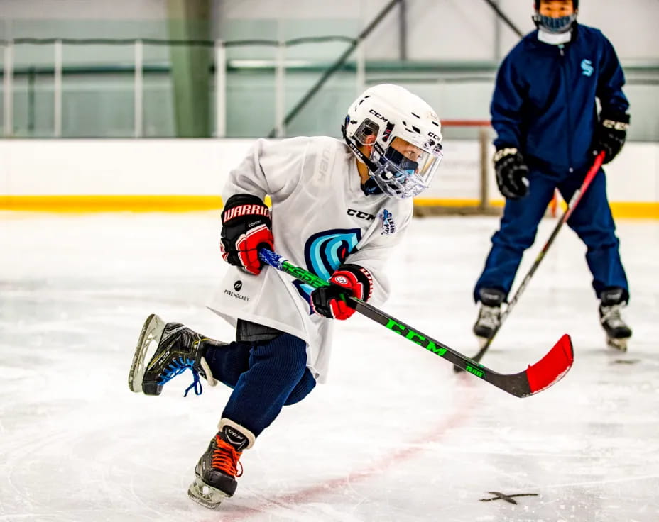 a hockey player on the ice