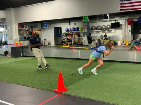a person in a gym