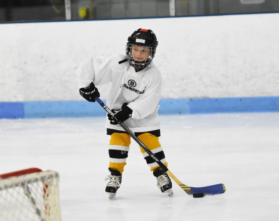 a hockey player on the ice