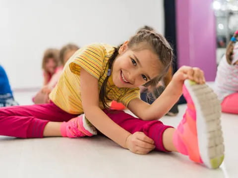 a girl lying on the floor