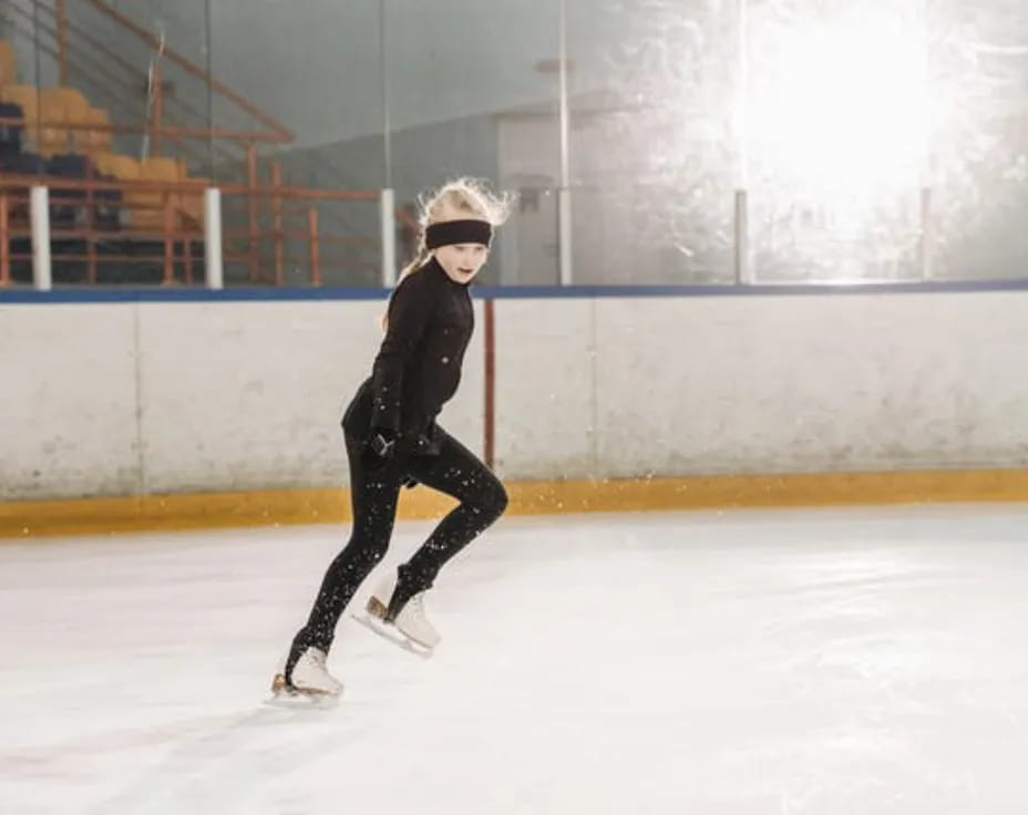 a man ice skating