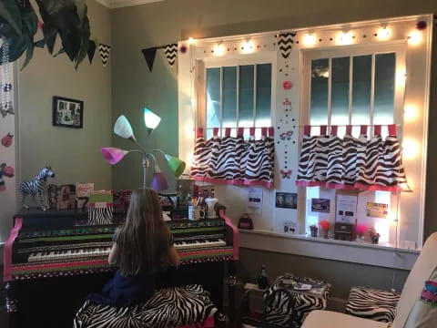 a person playing a piano