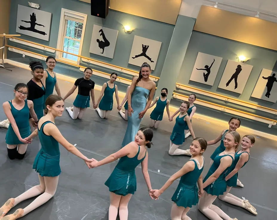 a group of people dancing