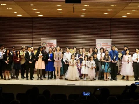 a group of people on a stage