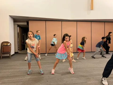 a group of people dancing