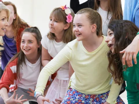 a group of people dancing