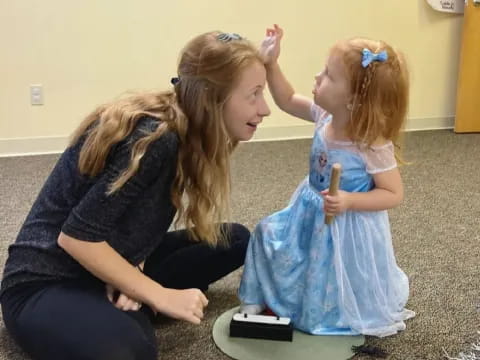 a woman and a girl