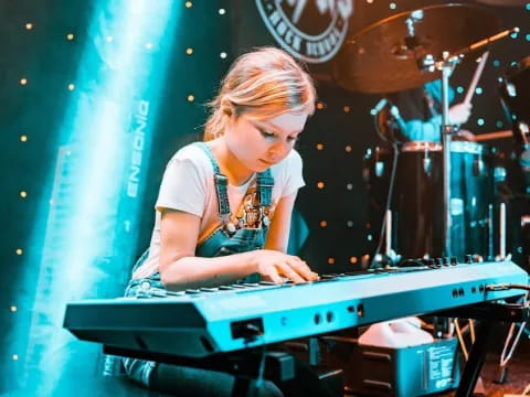 a person playing a keyboard