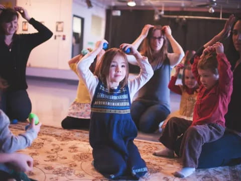 a group of people dancing