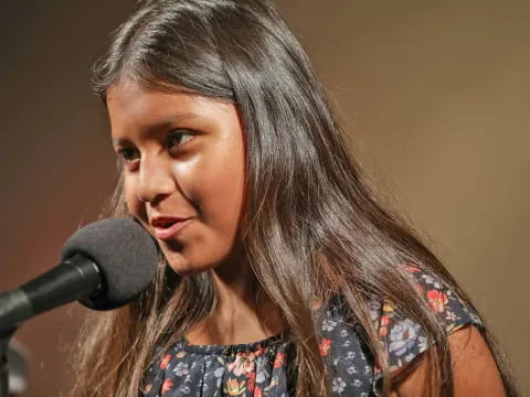a person with long hair