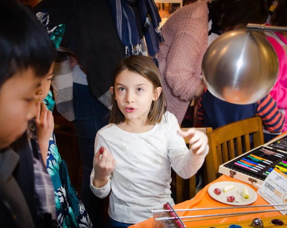 a young girl in a classroom