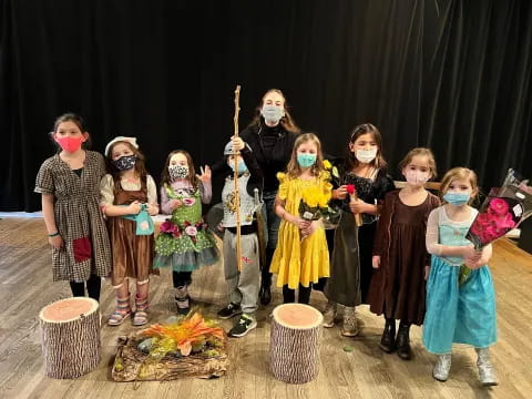 a group of children in clothing