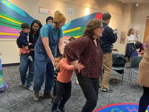 a group of people dancing