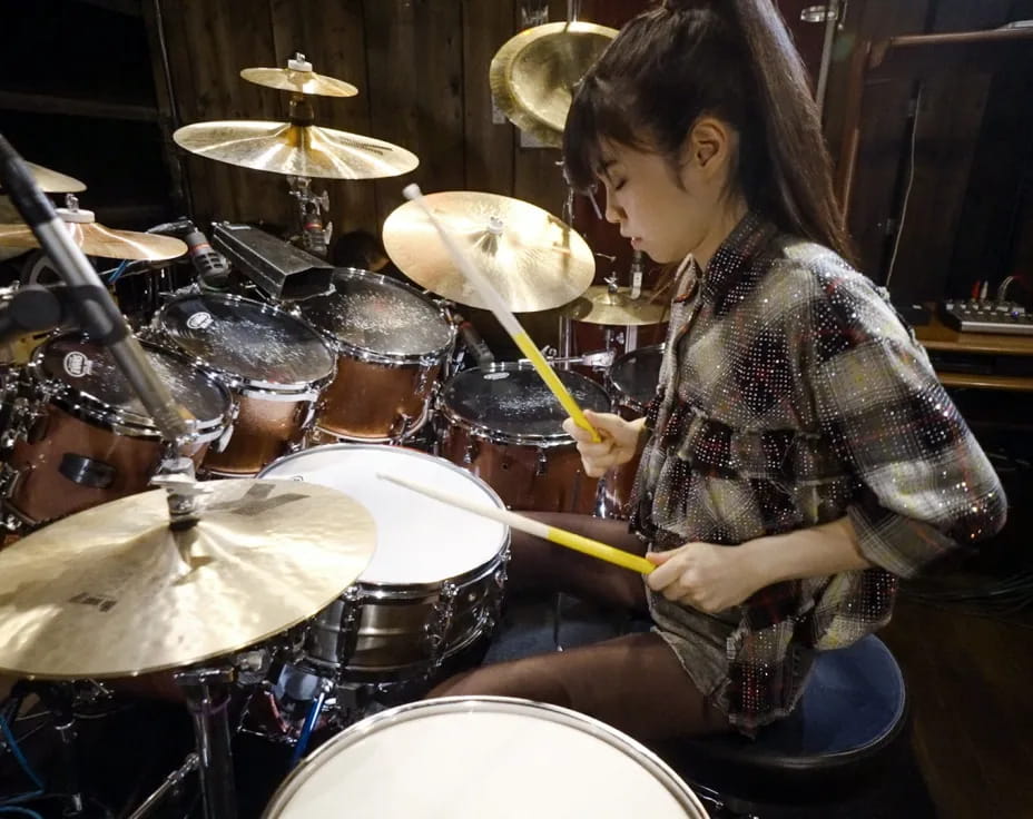 a person playing the drums