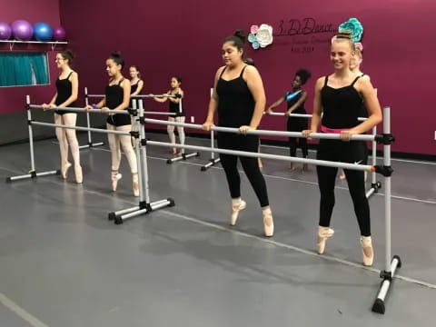 a group of women exercising