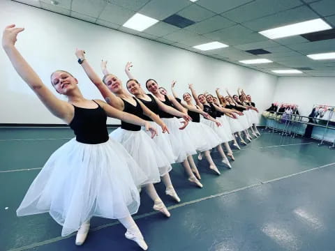 a group of women dancing