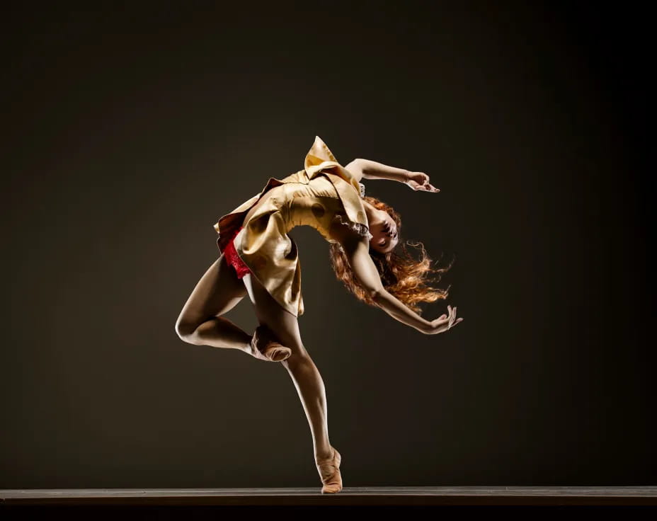 a person dancing on a stage