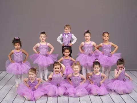 a group of people in dresses